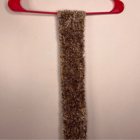 Fownes Brown Fuzzy Knit Scarf - Picture 13 of 15